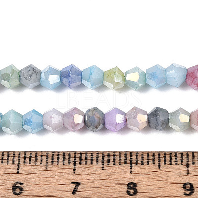 Ombre Effect Dyed Glass Beads Strands GLAA-T025-4mm-09K-1