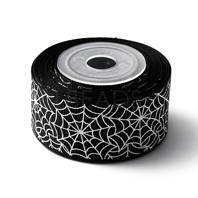 5 Yards Halloween Printed Polyester Grosgrain Ribbon OCOR-WH0047-95A-02-1
