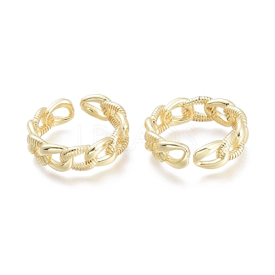 Brass Cuff Rings RJEW-F103-02-G-1