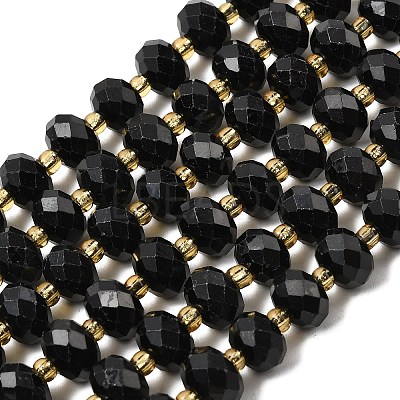 Natural Black Tourmaline Beads Strands G-K380-A06-01-1