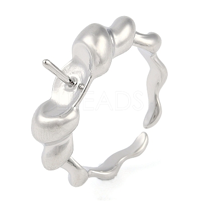 Brass Cuff Finger Ring Settings KK-L219-15C-P-1