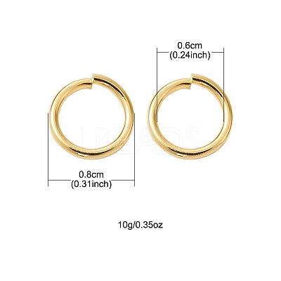 Brass Open Jump Rings KK-FS0001-23B-1