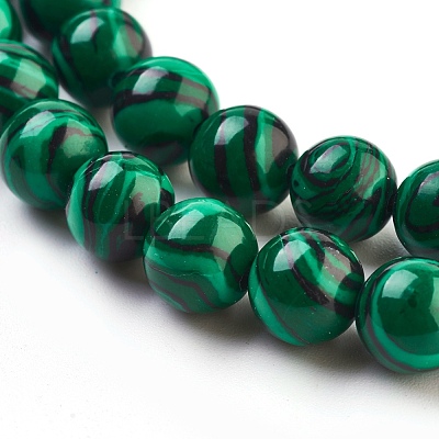 Synthetic Malachite Beads Strands X-TURQ-N006-8-1