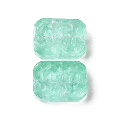 Transparent Spray Painted Glass Beads X-GLAA-I050-08H-1