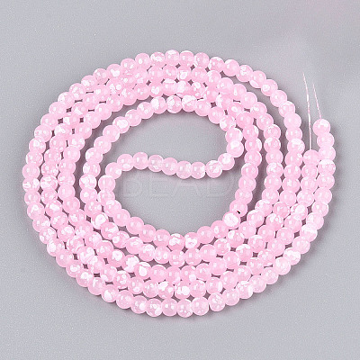 Baking Paint Glass Beads Strands DGLA-N015-4mm-02-1