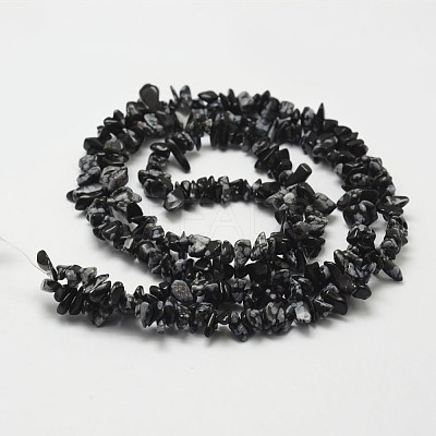 Natural Snowflake Obsidian Beads Strands X-G-F328-10-1