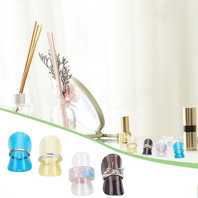 40Pcs 4 Colors Plastic Jewelry Ring Display Planks KY-PH0001-47-1