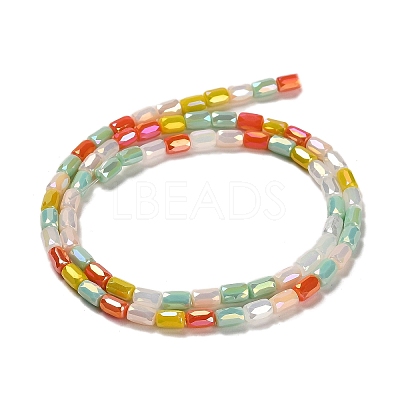 Electroplate Glass Beads Strands EGLA-D030-08G-1