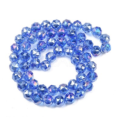 Transparent Electroplate Glass Beads Strands EGLA-N002-34C-B14-1