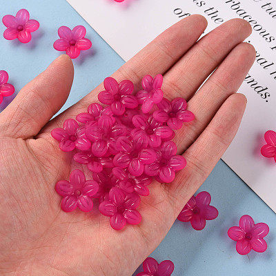 Frosted Acrylic Bead Caps MACR-S371-08A-706-1