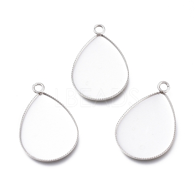 Tarnish Resistant 304 Stainless Steel Pendant Cabochons Settings for Fashion Jewelry STAS-M283-02P-1