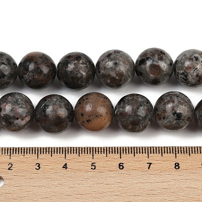 Natural Larvikite Beads Strands G-F792-C03-03-1