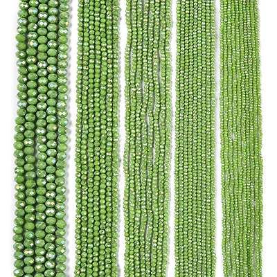 Electroplate Glass Beads Strands EGLA-A044-P1mm-B30-1