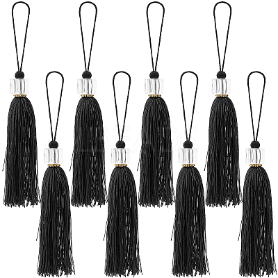 8Pcs Polyester Tassel Pendant Decorations AJEW-GF0004-66D-1