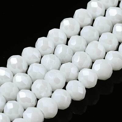 Electroplate Glass Beads Strands EGLA-A034-P4mm-A21-1