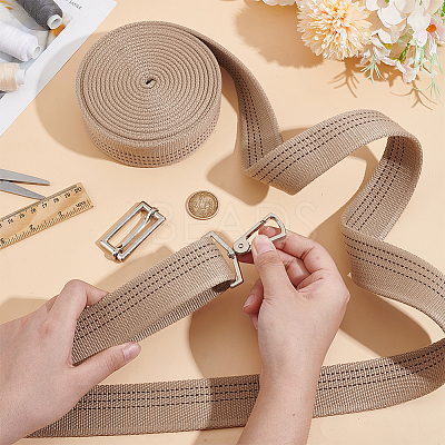 5 Yards Polycotton Ribbon OCOR-WH0078-169B-1
