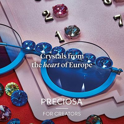 Preciosa&reg MAXIMA Crystal Round Stones Y-PRC-RASS29-70010-1