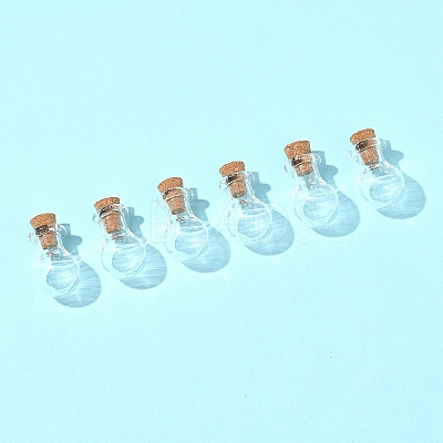 8Pcs Mini High Borosilicate Glass Bottle Bead Containers BOTT-FS0001-01-1