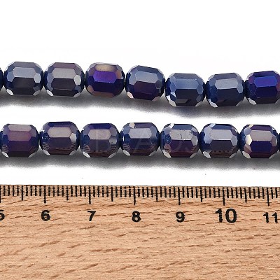 Electroplate Transparent Column Glass Beads Strands EGLA-A043-02-AB07-1