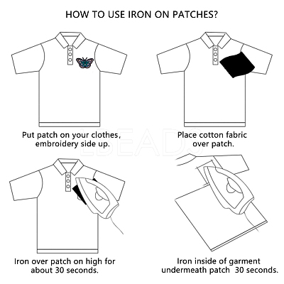 Computerized Embroidery Cloth Iron on/Sew on Patches DIY-F034-D05-1
