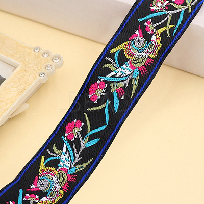 6.8M Ethnic Style Polyester Jacquard Bird Ribbon PW-WG43457-03-1
