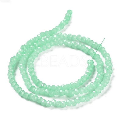 Baking Paint Imitation Jade Glass Bead Strands X-DGLA-A034-J4MM-A22-1