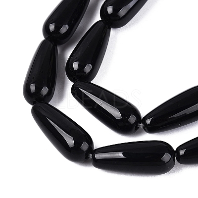 Opaque Glass Beads Strands GLAA-Q113-03A-CM-1