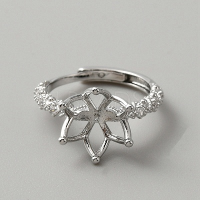 Adjustable Brass Ring Findings KK-WH0062-40P-1