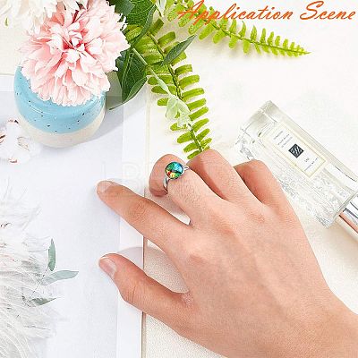 Tarnish Resistant Adjustable 304 Stainless Steel Finger Rings Components STAS-E144-026-10mm-1