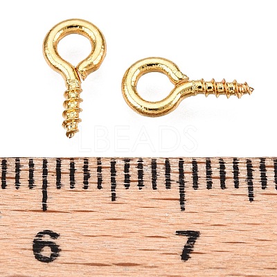 Brass Screw Eye Pin Peg Bails KK-A171-23-01G-1