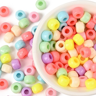 100Pcs Opaque Polystyrene(PS) Plastic Beads KY-YW0002-10-1