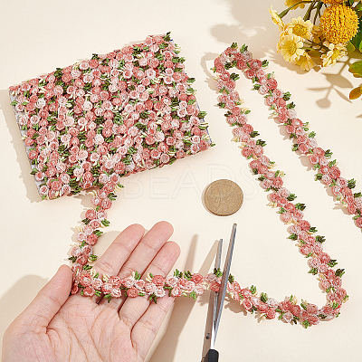 4.6~5Yards Flower Polyester Trim Ribbon OCOR-PH0001-97F-1