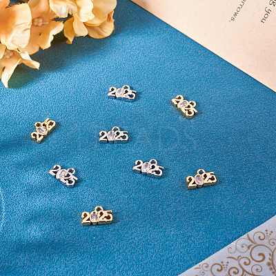 8Pcs 2 Colors Glass Charms KK-TA0001-77-1