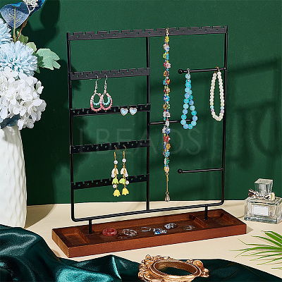 Iron Jewelry Set Display Stands EDIS-WH0029-23-1