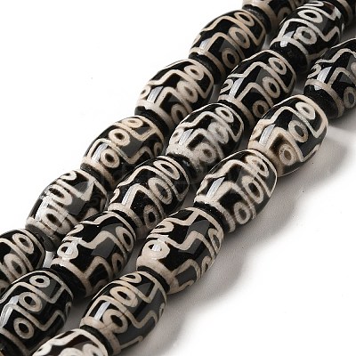 Tibetan Style dZi Beads Strands G-F726-A11-1