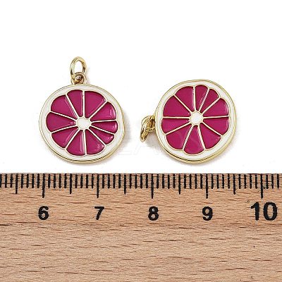 Brass Enamel Pendants KK-H072-14G-04-1