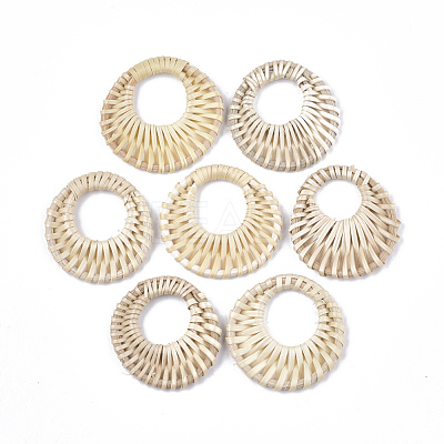 Handmade Reed Cane/Rattan Woven Pendants WOVE-T006-060B-1
