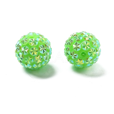 Acrylic Rhinestone Ball Beads OACR-A035-01K-1