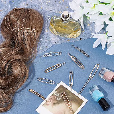 40Pcs 2 Colors Zinc Alloy Hair Pin PHAR-CP0001-09-1