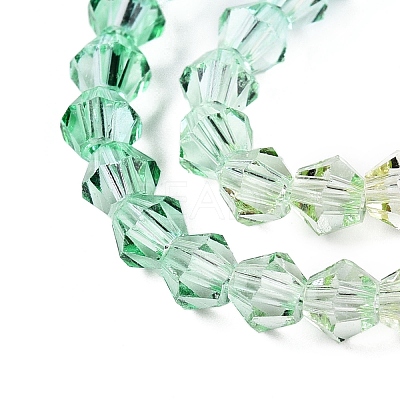 Gradient Color Baking Paint Glass Bead Strands LS-DGLA-A039-T6mm-A013-1