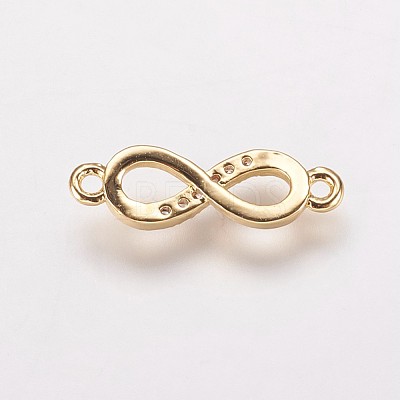 Brass Cubic Zirconia Links KK-P134-57G-1
