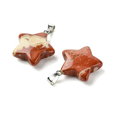 Natural Red Jasper Pendants GG-K002-10M-1