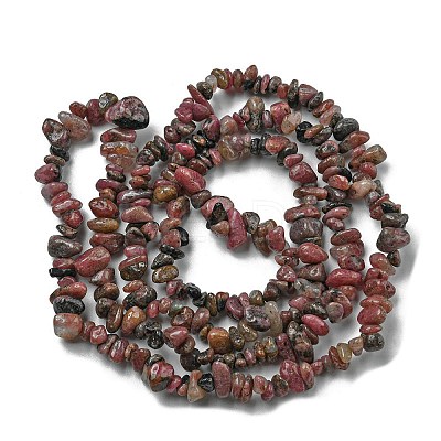 Natural Rhodonite Chip Bead Strands G-M205-24-01-1