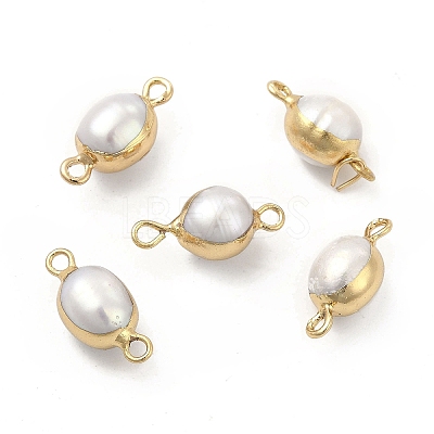 Natural Pearl Connector Charms PEAR-P004-50G-1