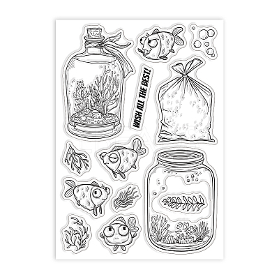 Summer Theme PVC Plastic Clear Stamps DIY-WH0631-0222-1