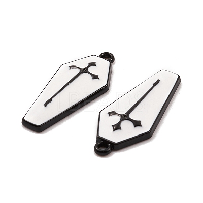 Spray Painted Alloy Pendants PALLOY-K003-12A-1