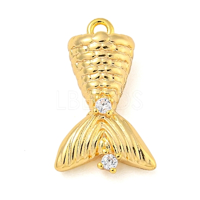 Brass with Clear Cubic Zirconia Pendants LS-KK-G508-01B-G-1