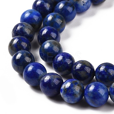 Natural Lapis Lazuli Beads Strands G-P348-01-6mm-1