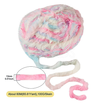 Super Bulky Imitation Fur Polyester Yarn OCOR-TAC0016-36M-1