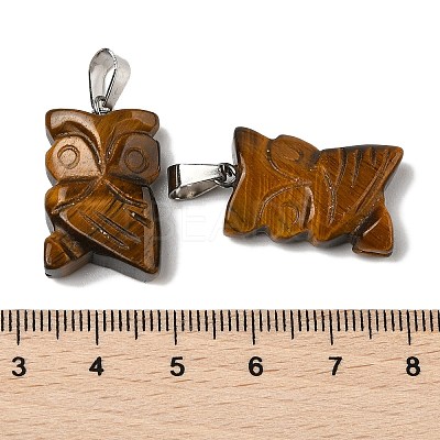Natural Tiger Eye Pendants G-B127-09P-10-1